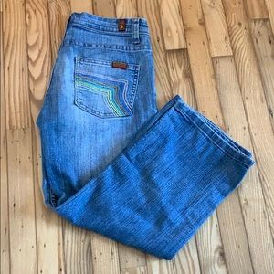 Multicolor Pocket Crop Jeans